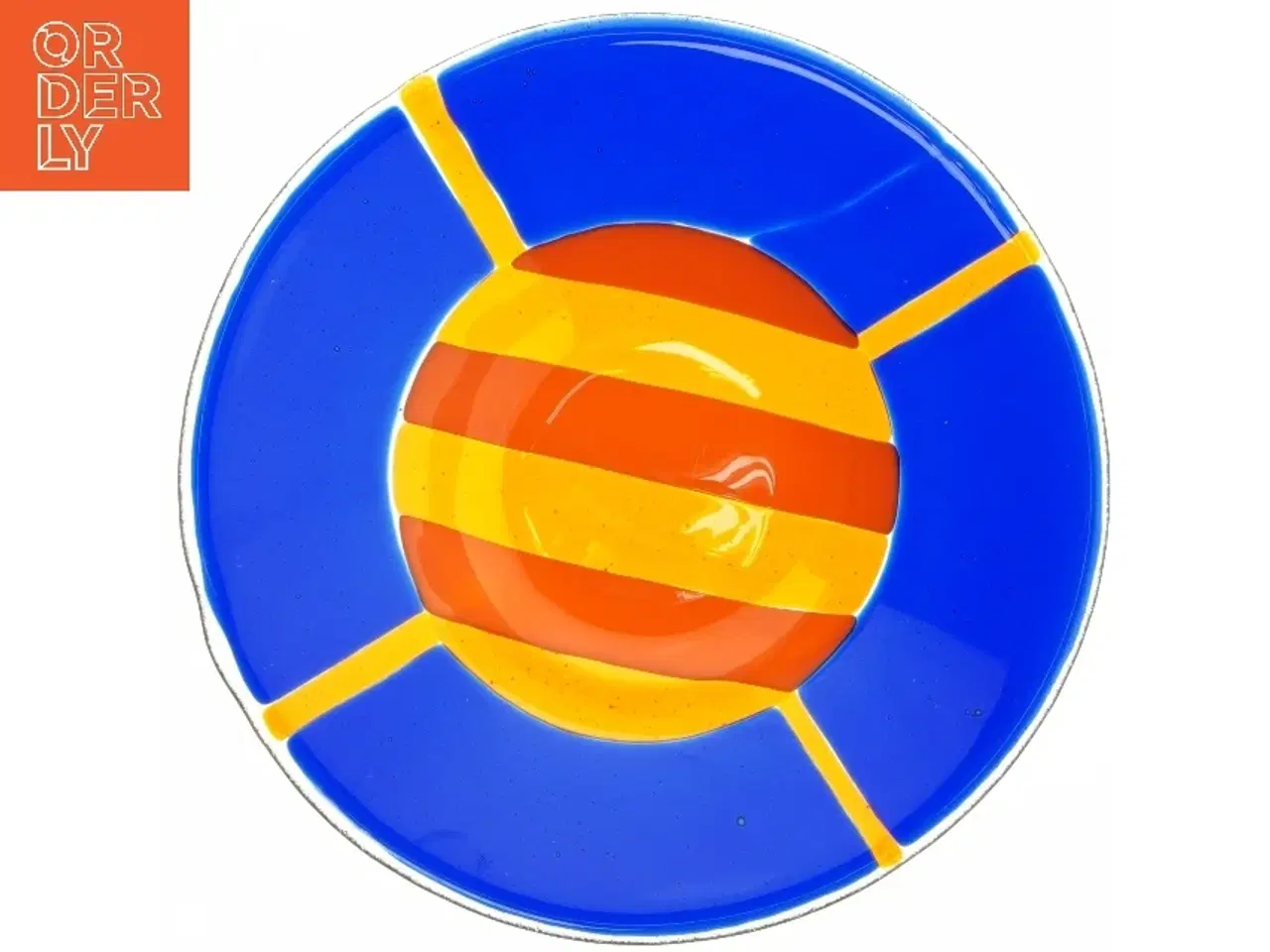 Billede 4 - Flerfarvet glaskunst fad (str. 20x3 cm)