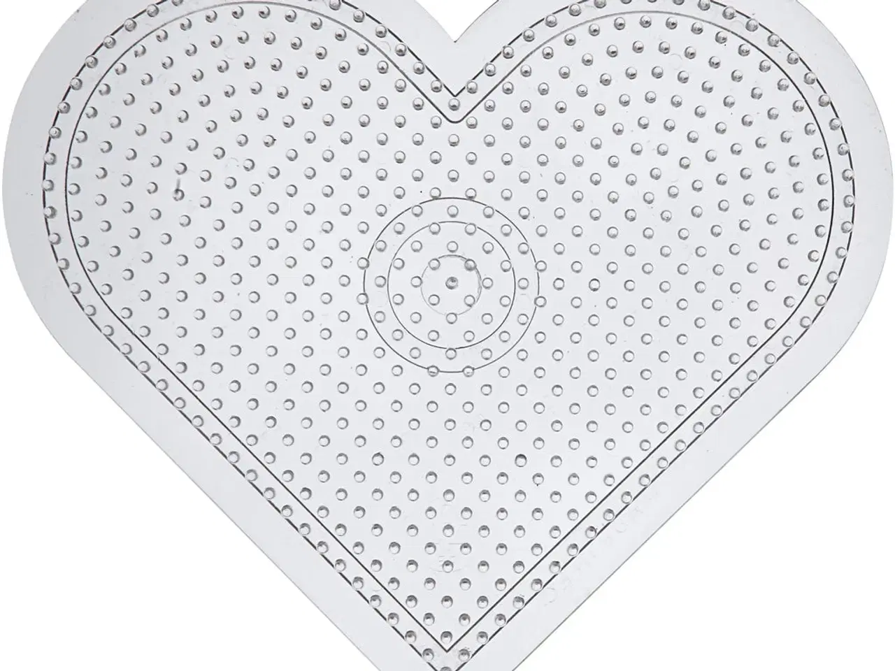 Billede 1 - Stort Hjerte Perleplade 15 cm - Klar Plast
