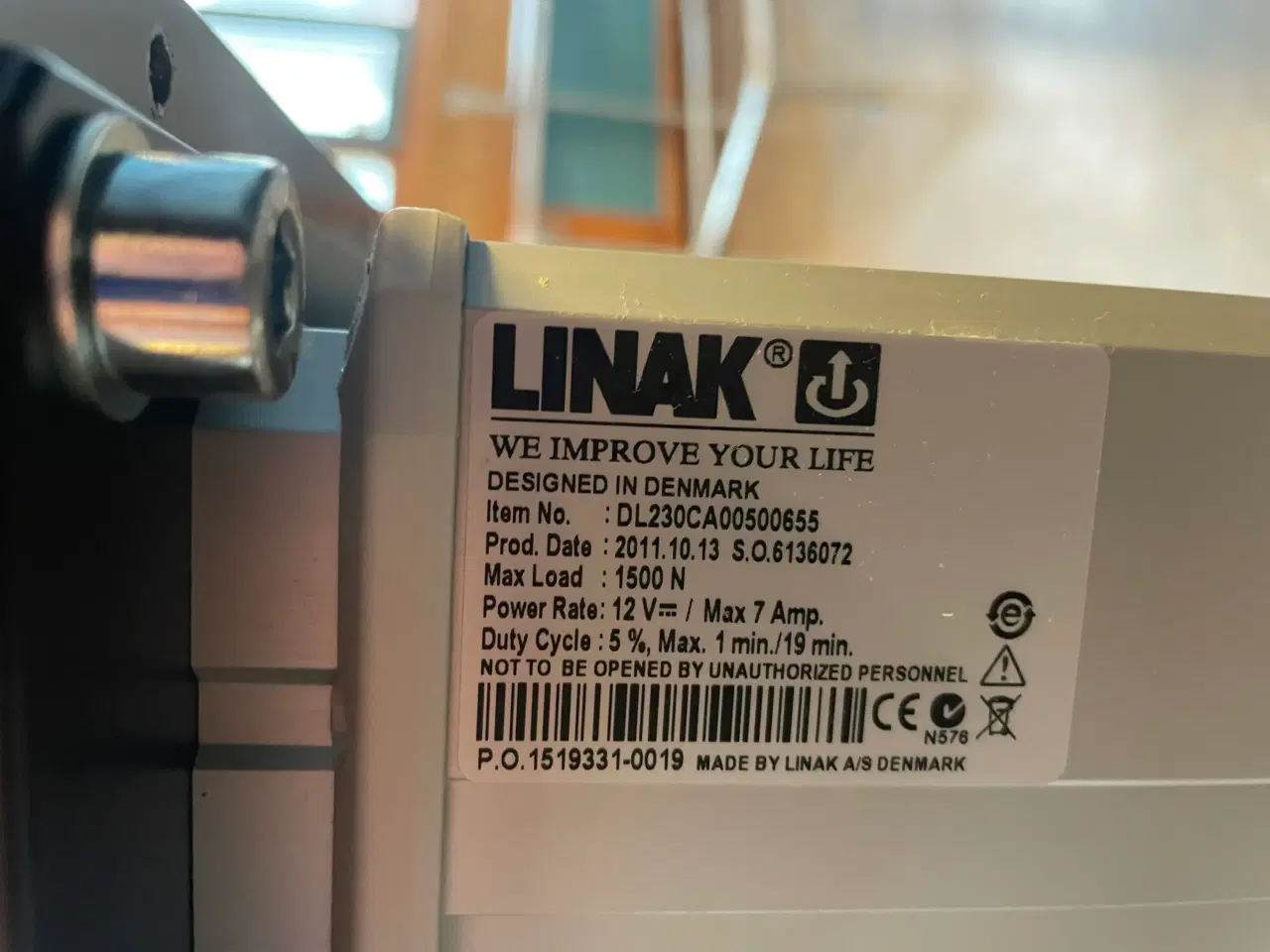 Billede 2 - Hæve/sænke bord. Linak.