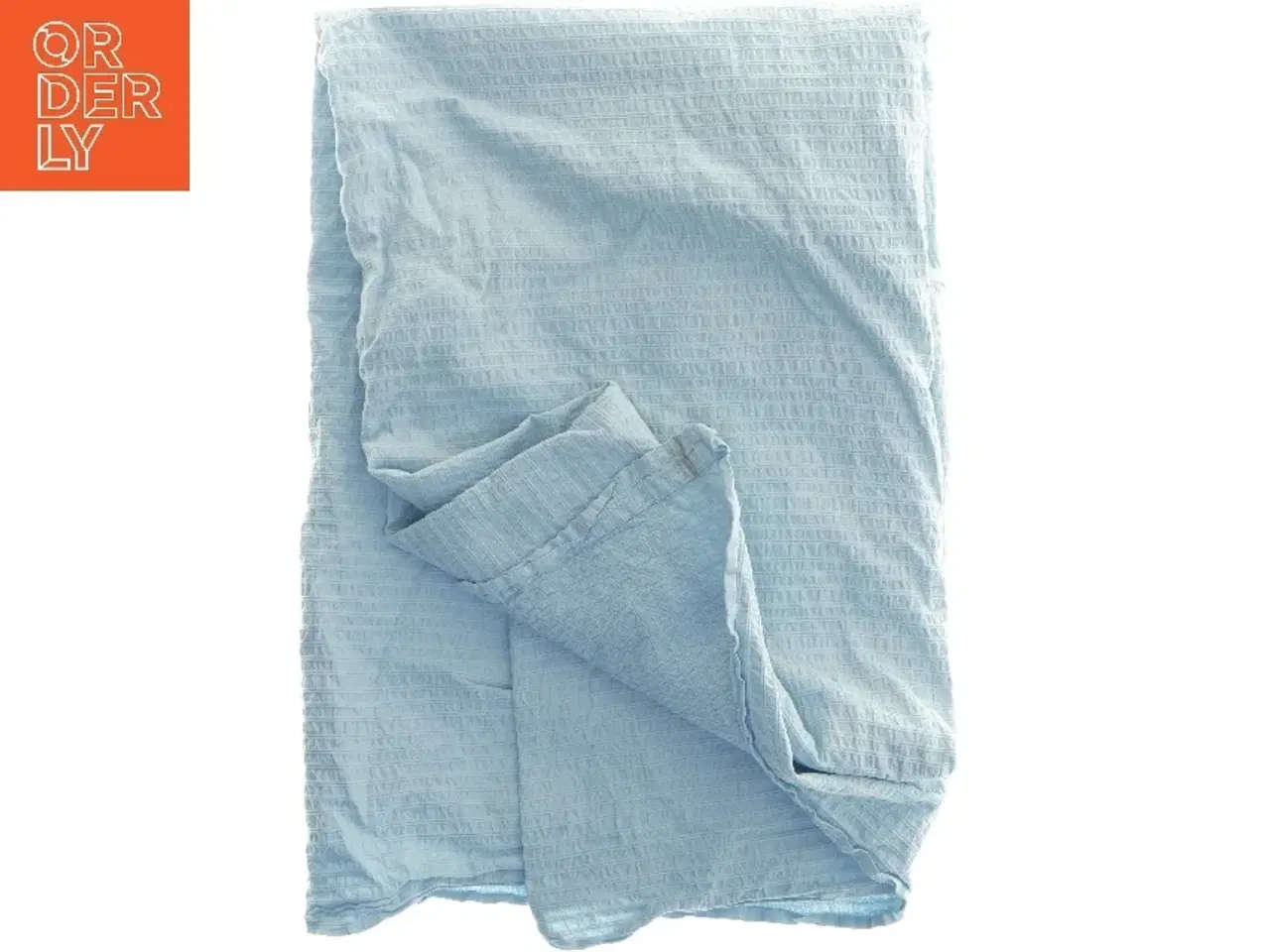 Billede 2 - Lyseblåt sengetæppe (str. 127x216 cm)