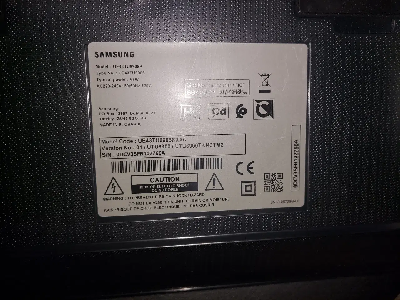 Billede 2 - Samsung LED-UE43TU6905K