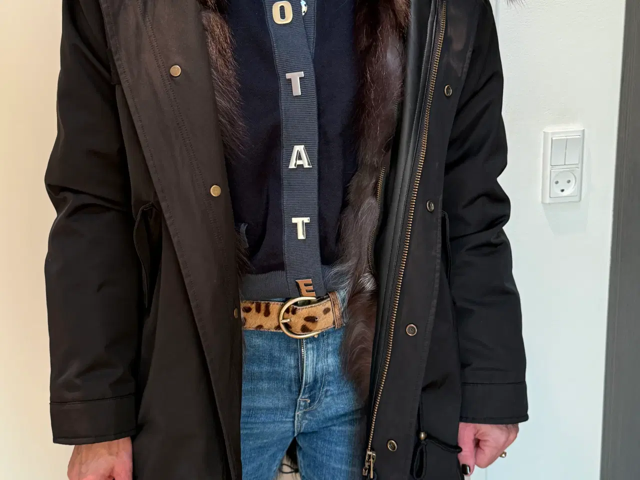 Billede 4 - Jakke med kanin foer