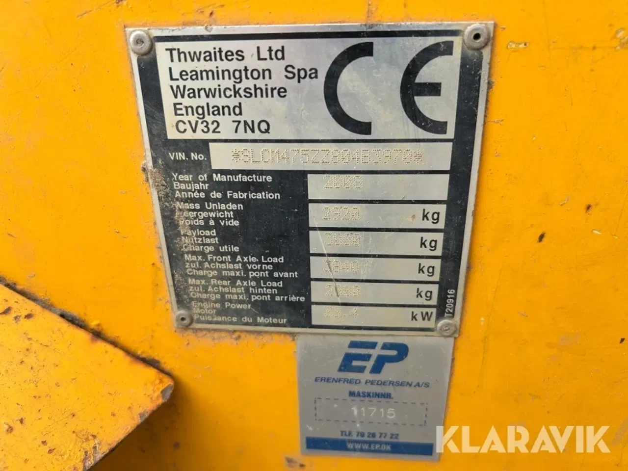 Billede 7 - Dumper Thwaites 3 T