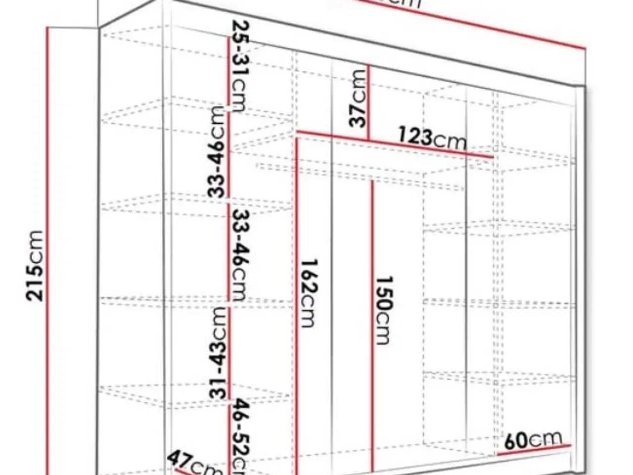 Billede 7 - Sia Garderobe med Spejl 250x215 cm