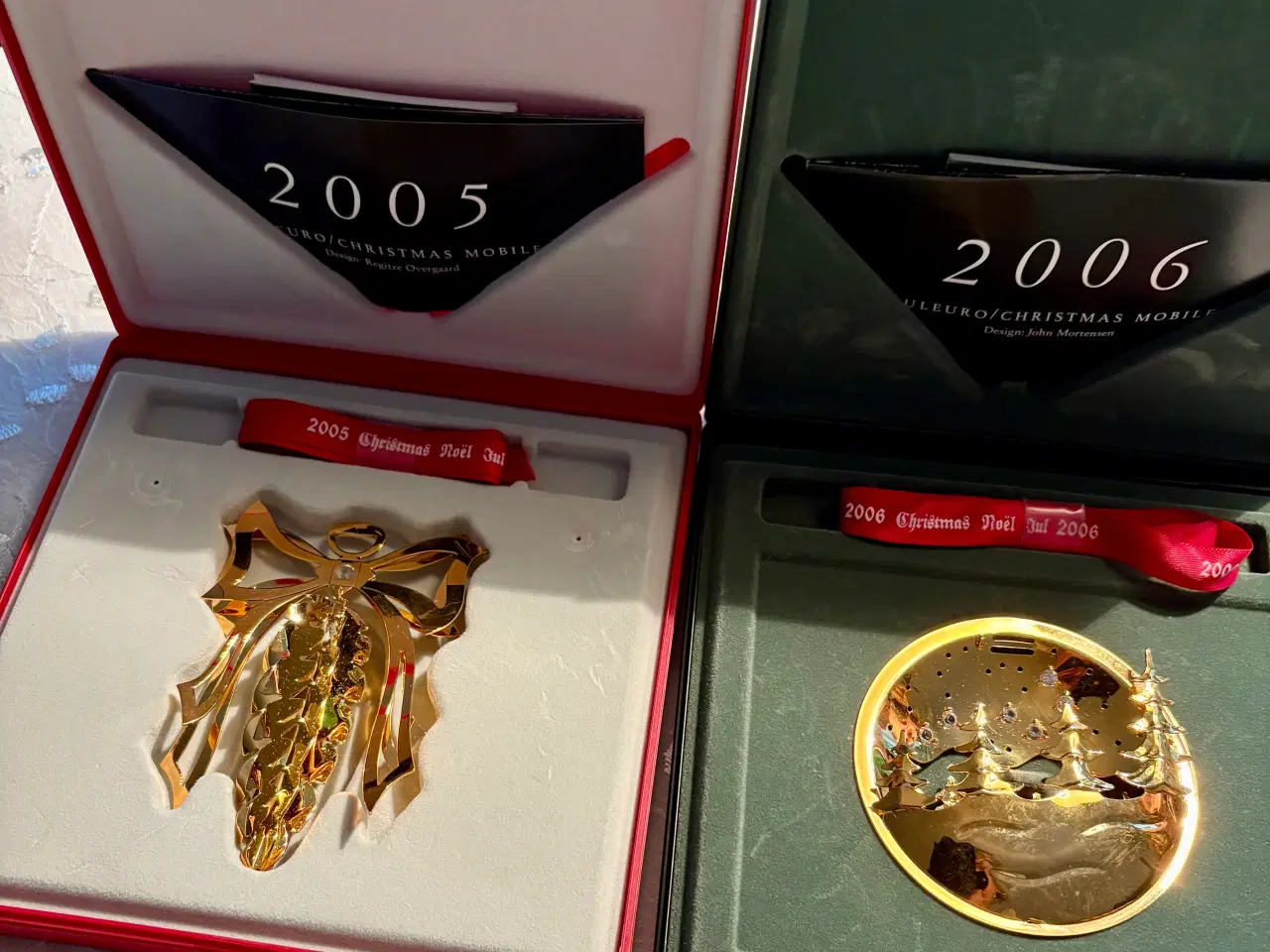 Billede 3 - Georg Jensen juleuroer forgyldt med 24 karat guld 