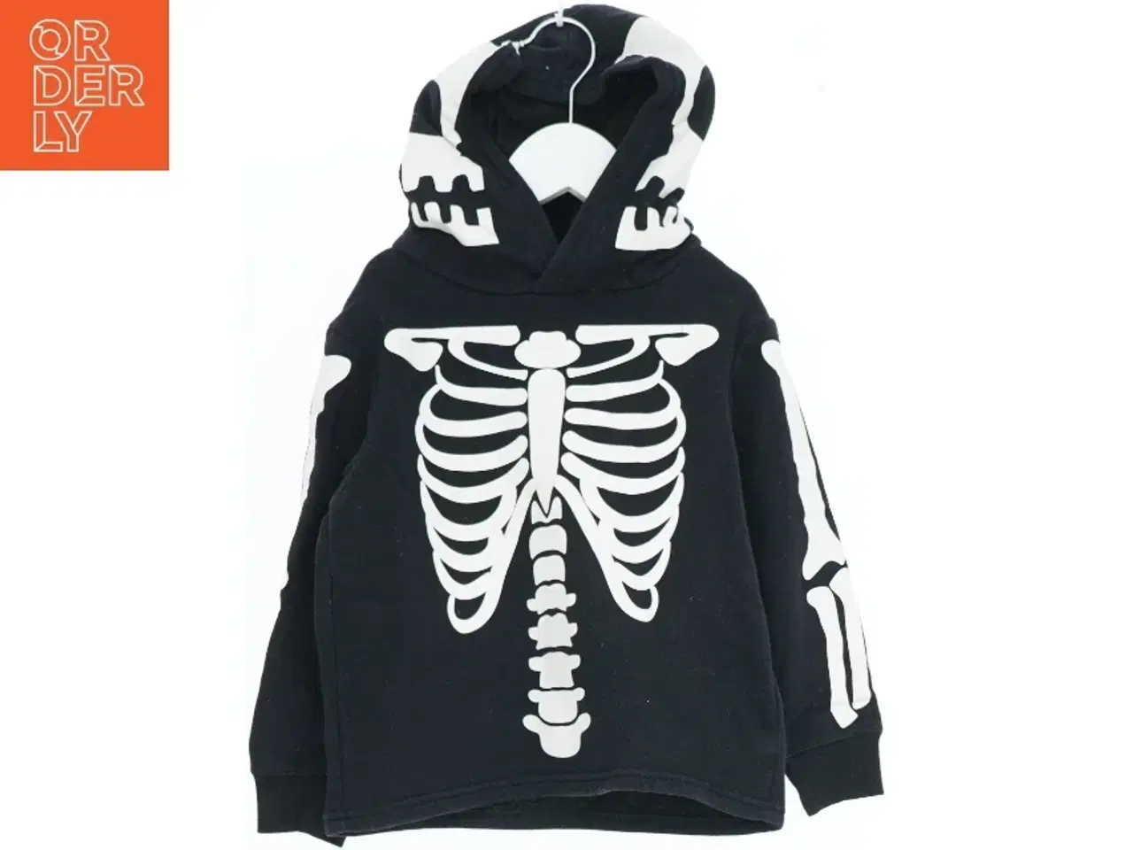 Billede 1 - Børnehættetrøje med skeletdesign fra H&M (str. 104)