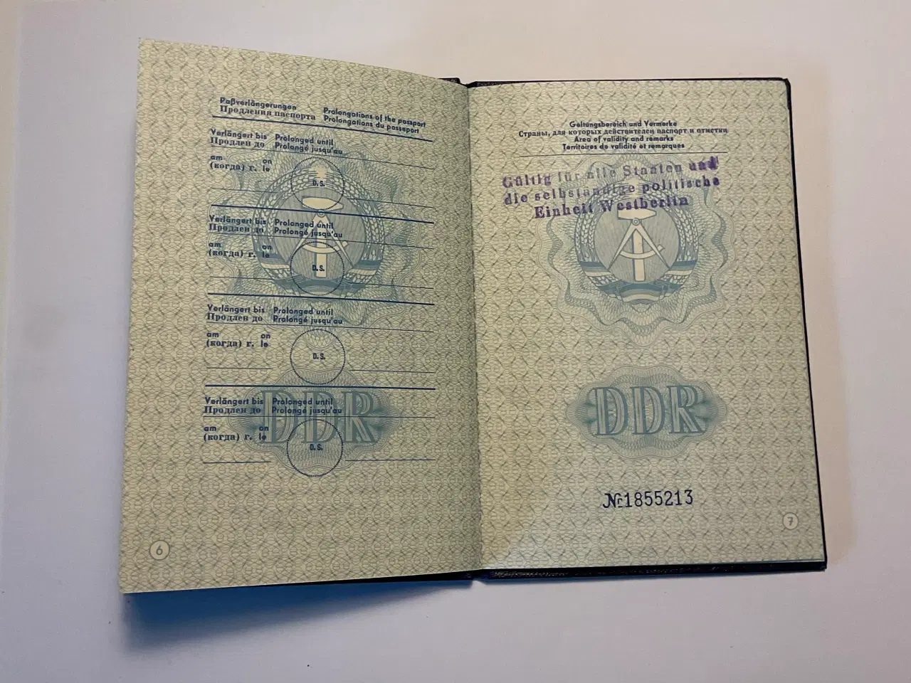 Billede 5 - DDR pas fra det tidligere Østtyskland