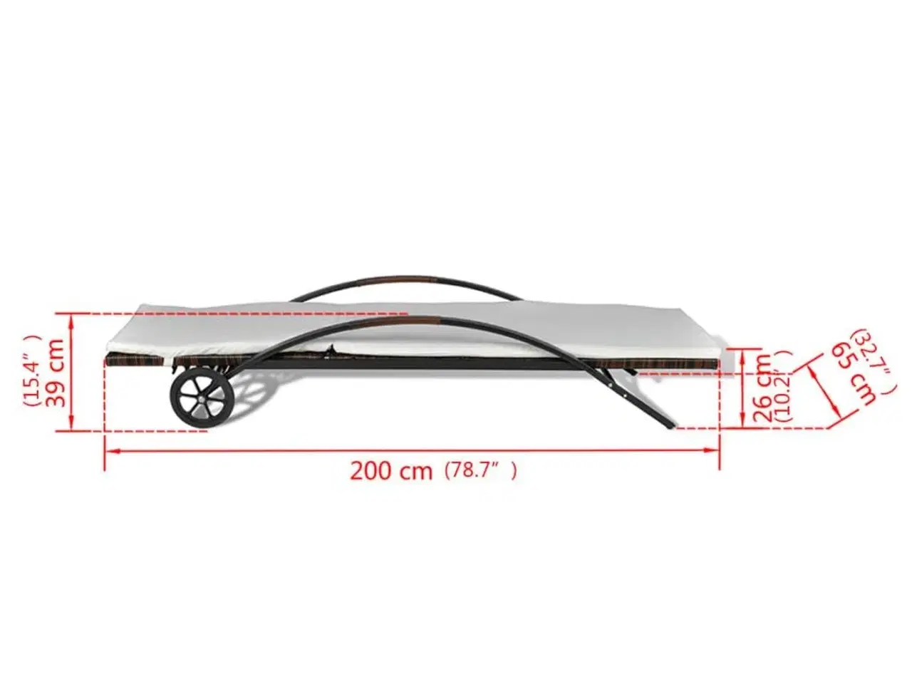 Billede 7 - Liggestole med bord polyrattan brun