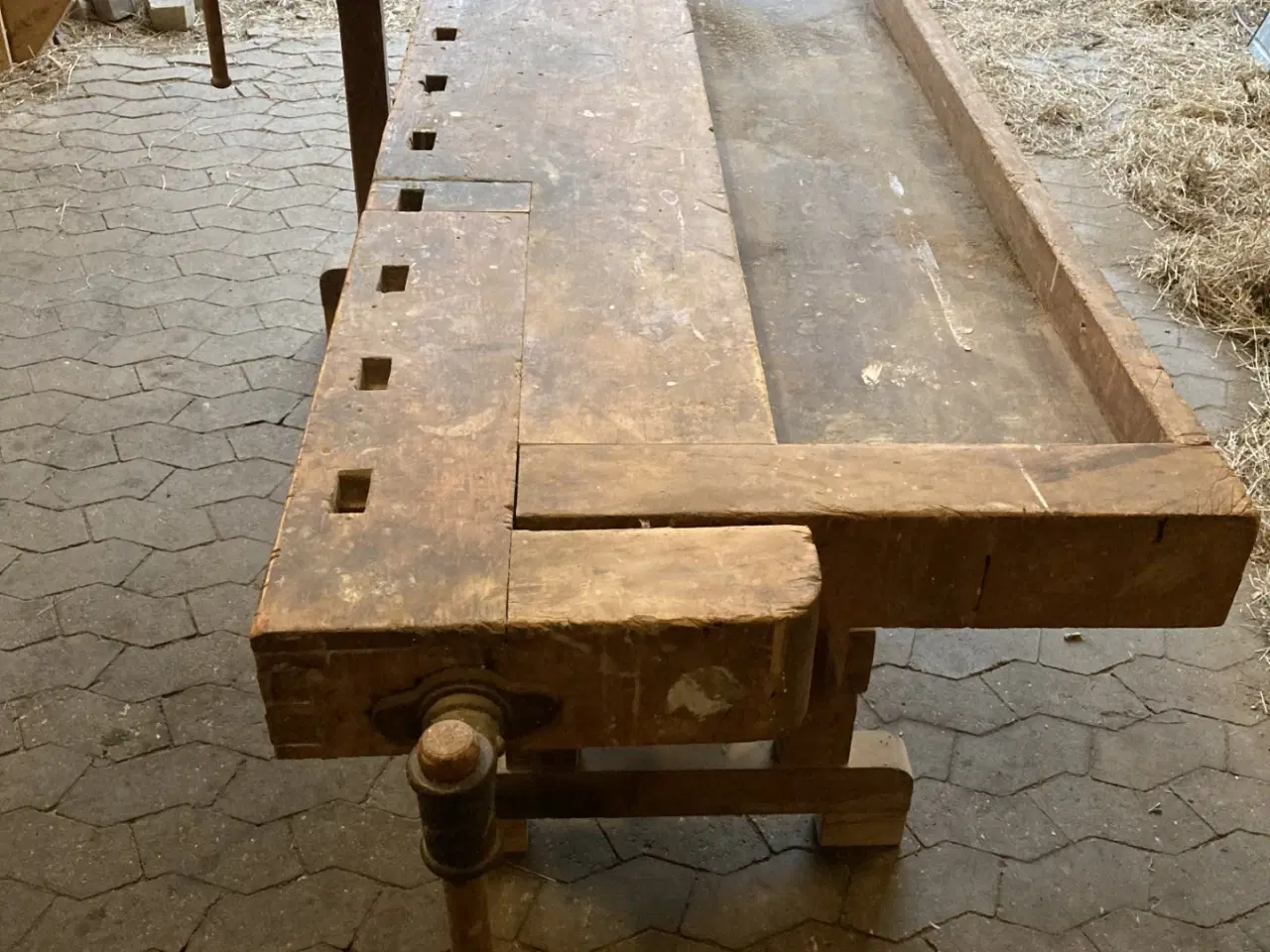 Billede 3 - 1 stk Rigtig Snedker Høvlebænk med Jernspindler 