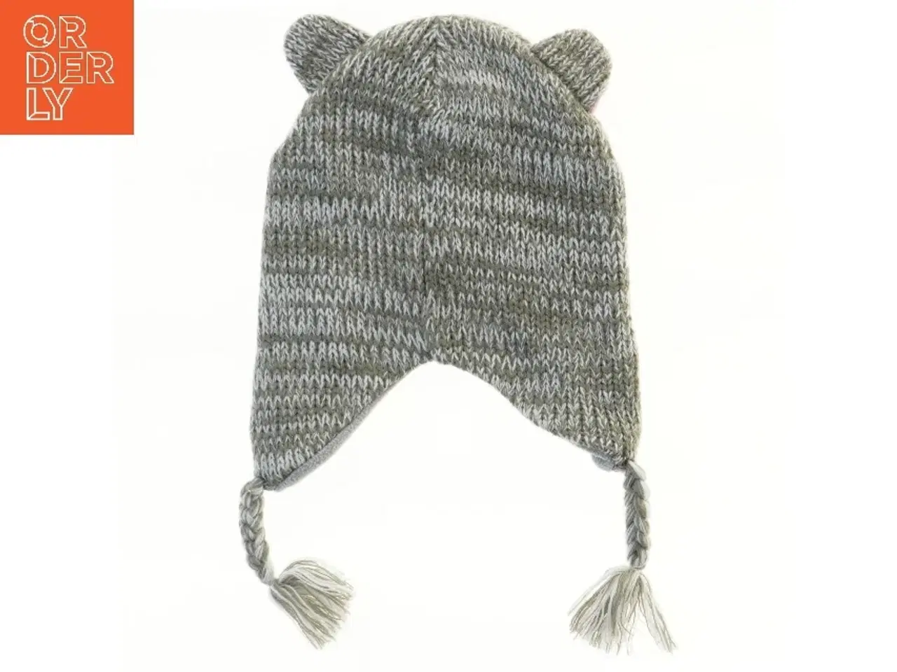 Billede 2 - Strikket hue med kattemotiv fra Zebralino (str. 21,5 cm)