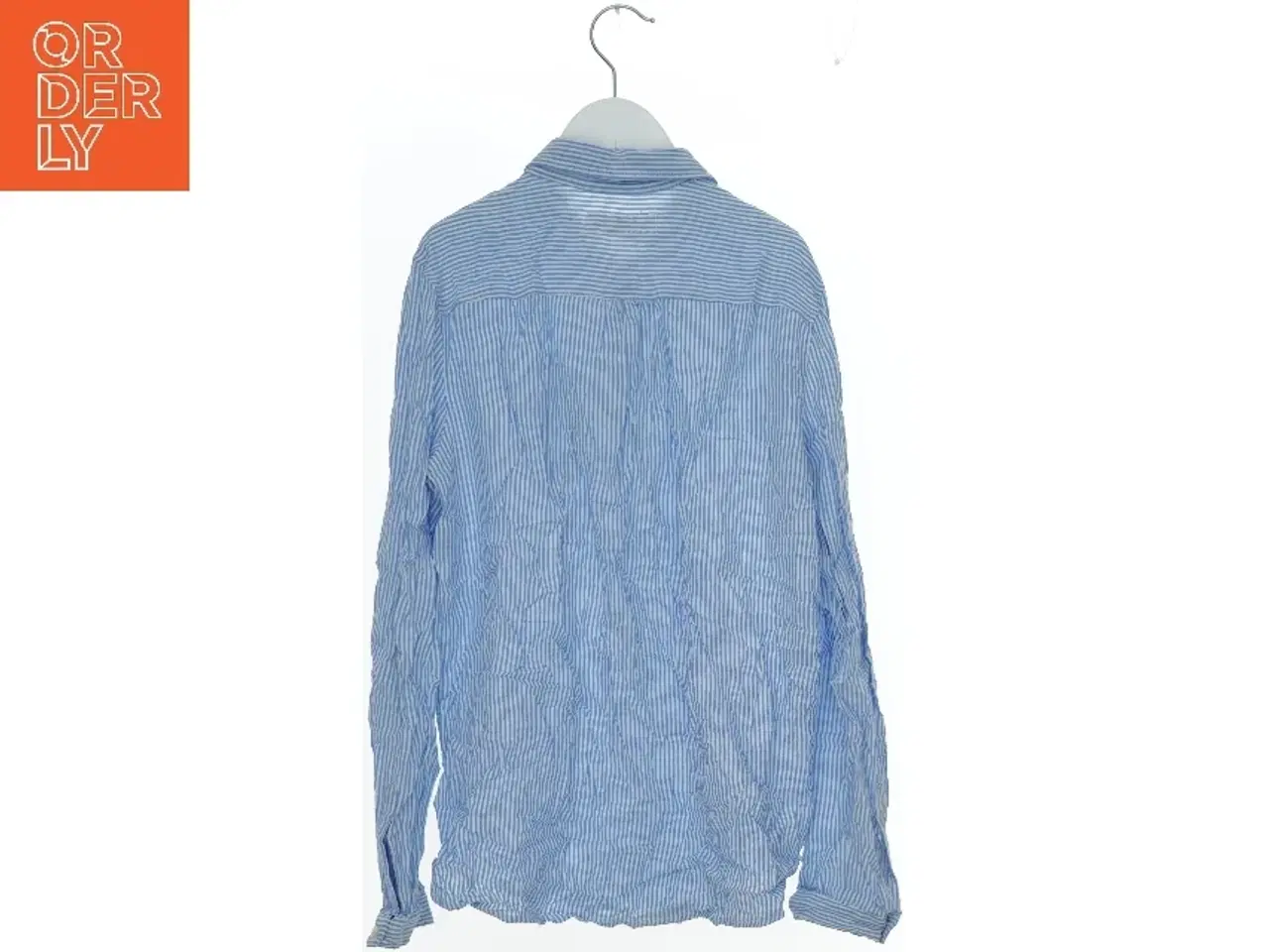 Billede 2 - Blå og hvid stribet skjorte fra Logg (str. 164)