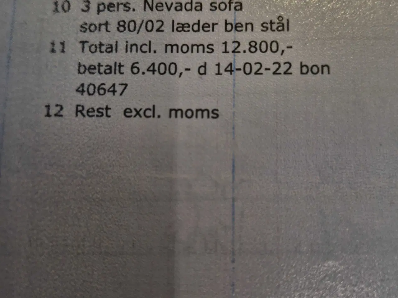 Billede 2 - Sort Nevada lædersofa