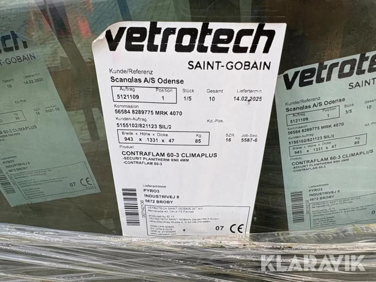 Billede 7 - Vinduer Vetrotech Contraflam 60-3 Climaplus 943x1331x47mm - 5 styk