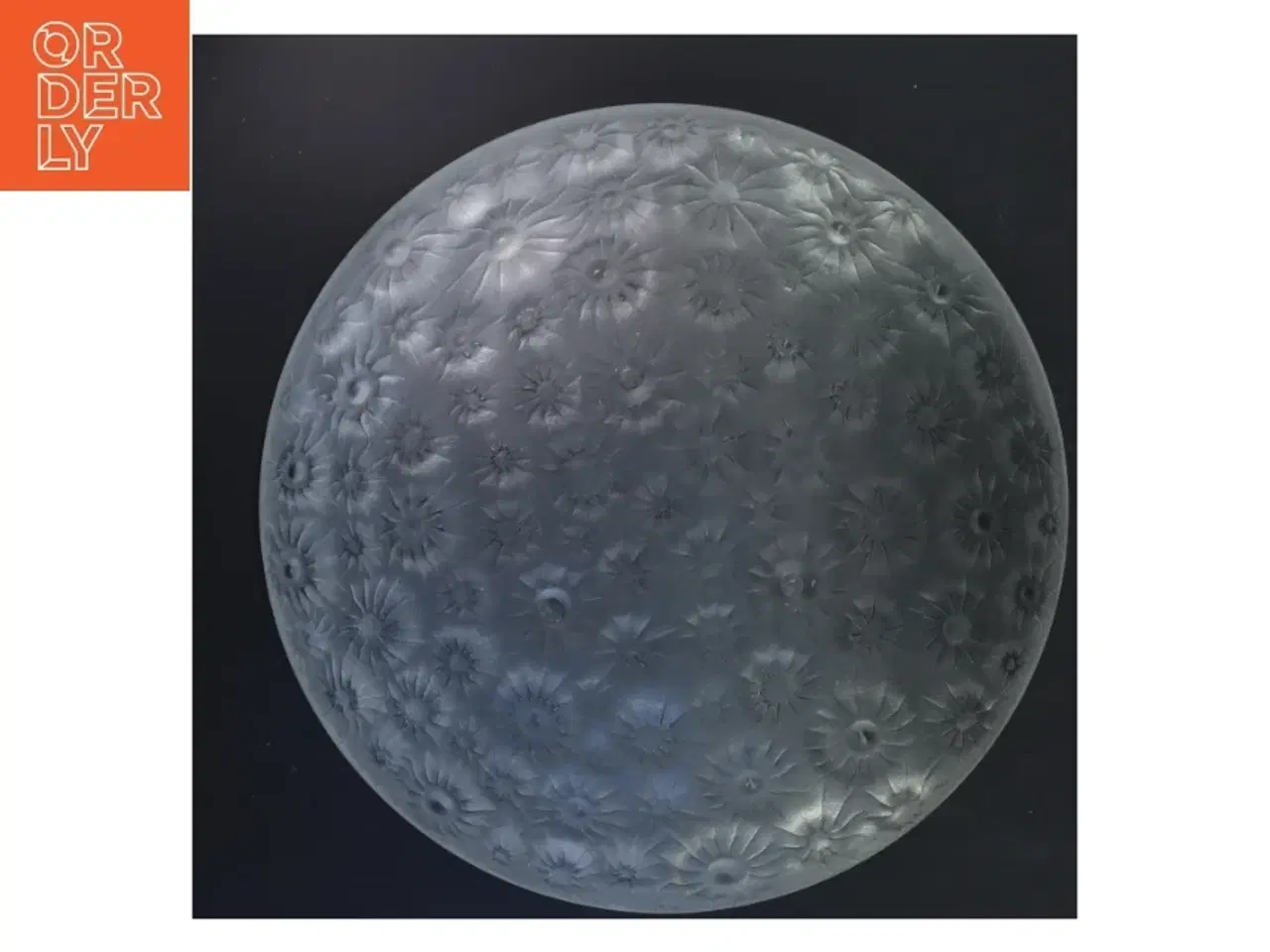 Billede 2 - Stort glasfad med blomstermønster (str. Ø 35 cm)