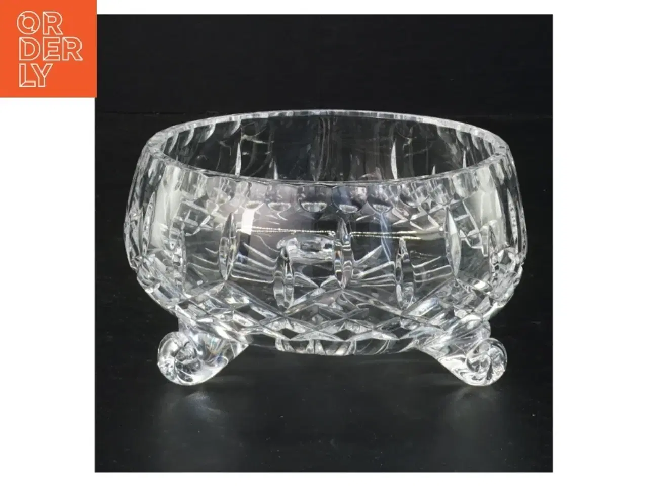 Billede 1 - Krystal skål på fødder (str. Ø 13 cm)