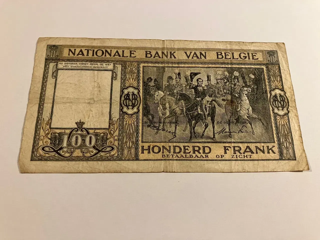 Billede 2 - 100 Francs Belgium 1948