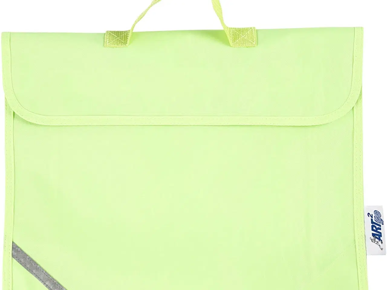 Billede 1 - Fluorescerende gul skoletaske med refleks og lomme