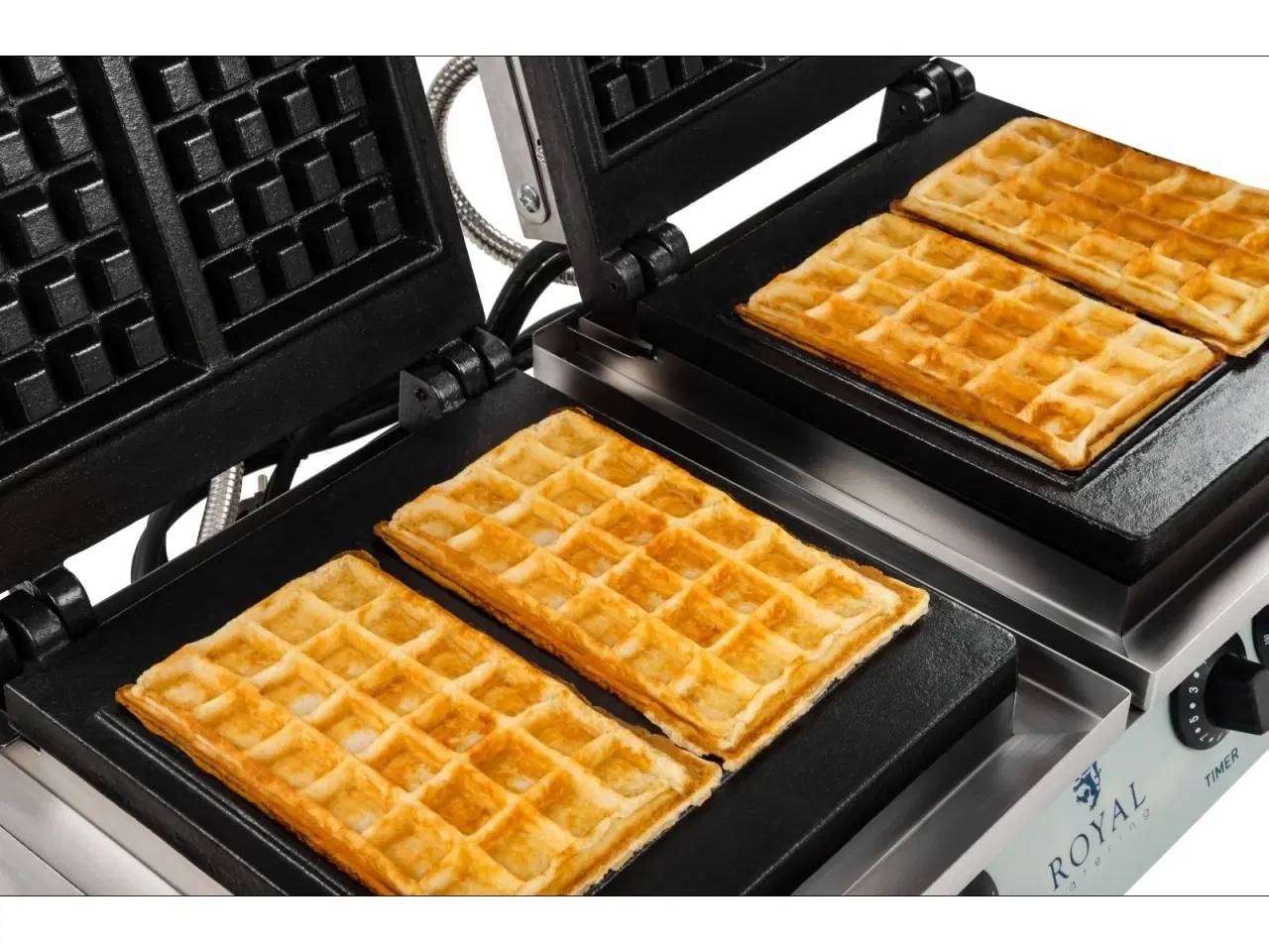 Billede 3 - Industri Dobbelt Vaffeljern – Rektangulært – 4 kW