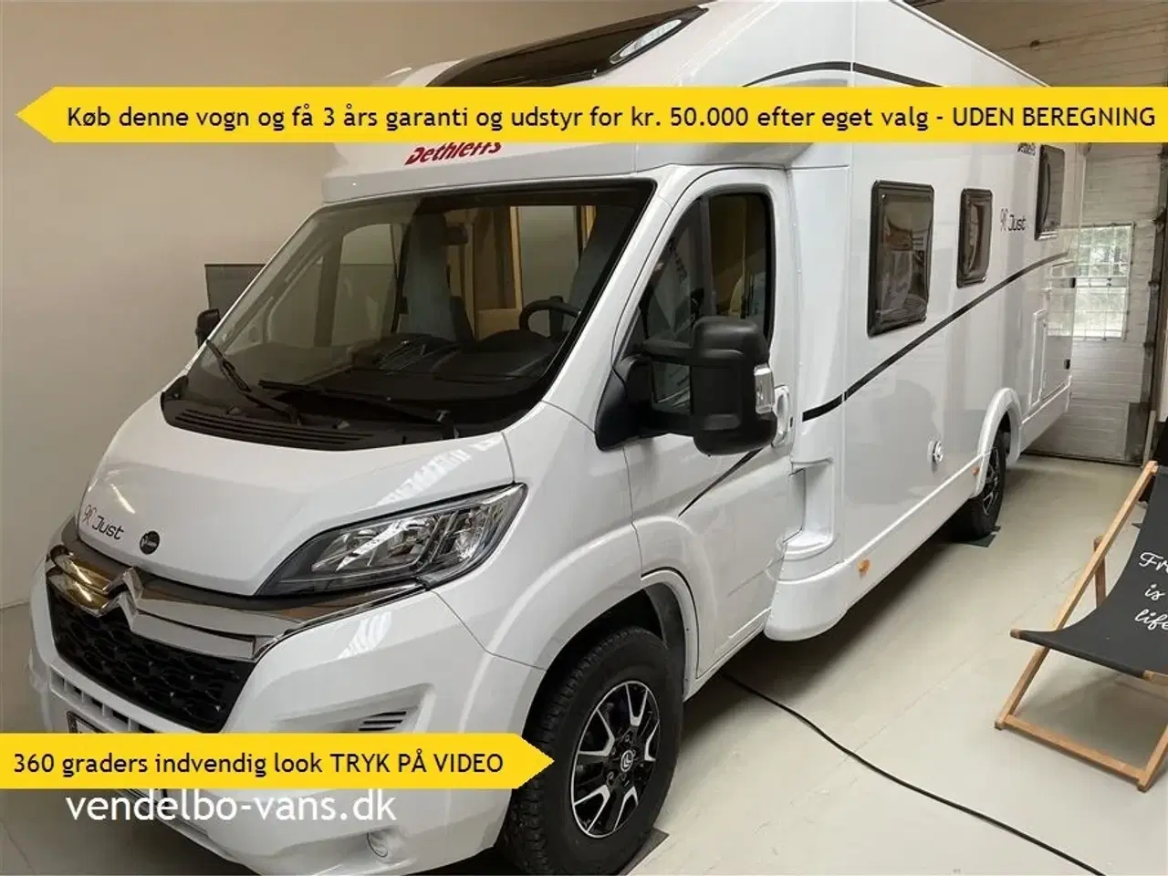 Billede 1 - 2026 - Dethleffs Just T 7052 DBM - 90 Year   Fritstående dobbeltseng med ekstra  stor garage neden under