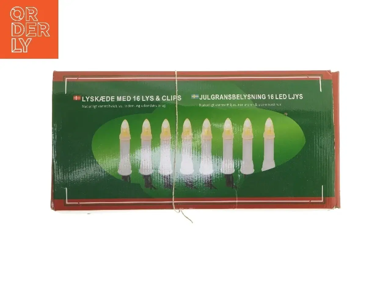 Billede 1 - Lyskæde med 16 LED lys og clips