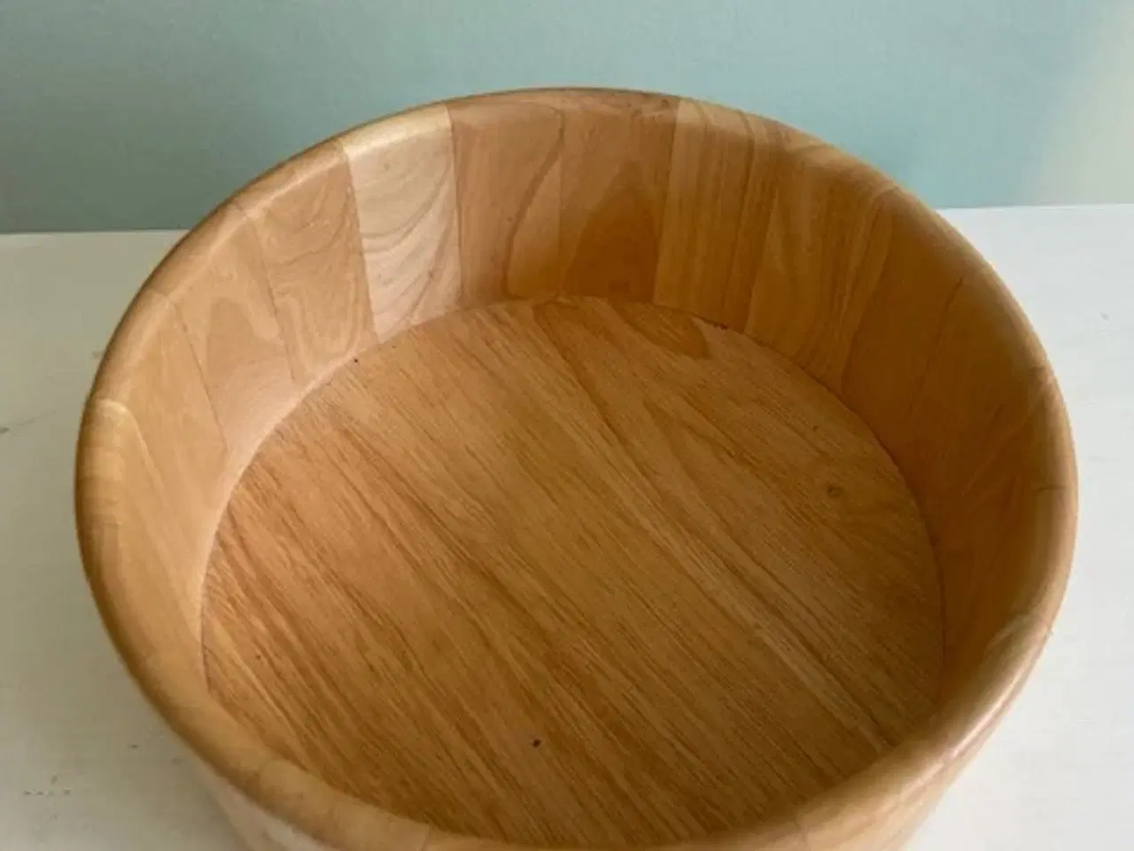 Billede 3 - Rund træskål i lys træ