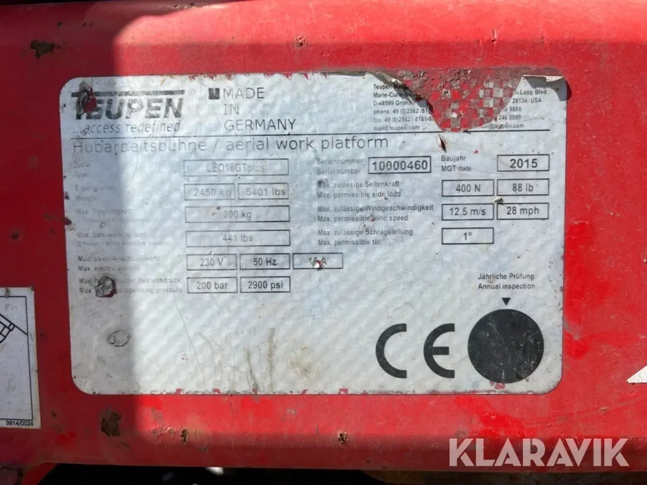 Billede 6 - Bæltelift Teupen LEO18GTplus 18.3 meter