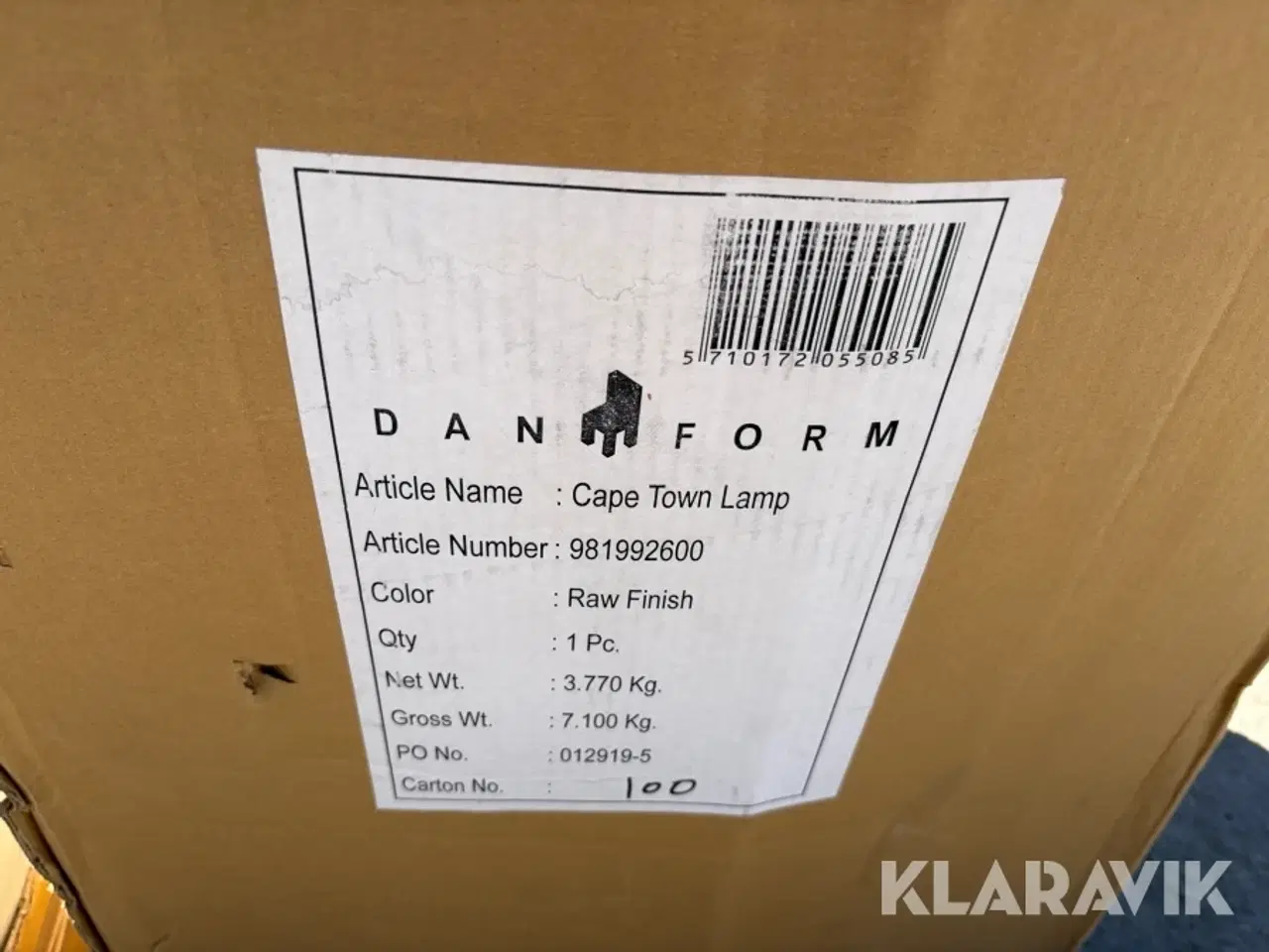 Billede 3 - Industrilampe Danform Cape Town Lamp