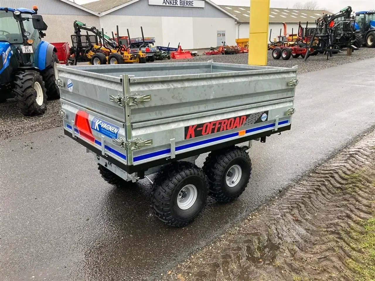 Billede 7 - K-vogne K-OFFROAD 1,2 tons Boggievogn med 3-vejs tip og høje sider.