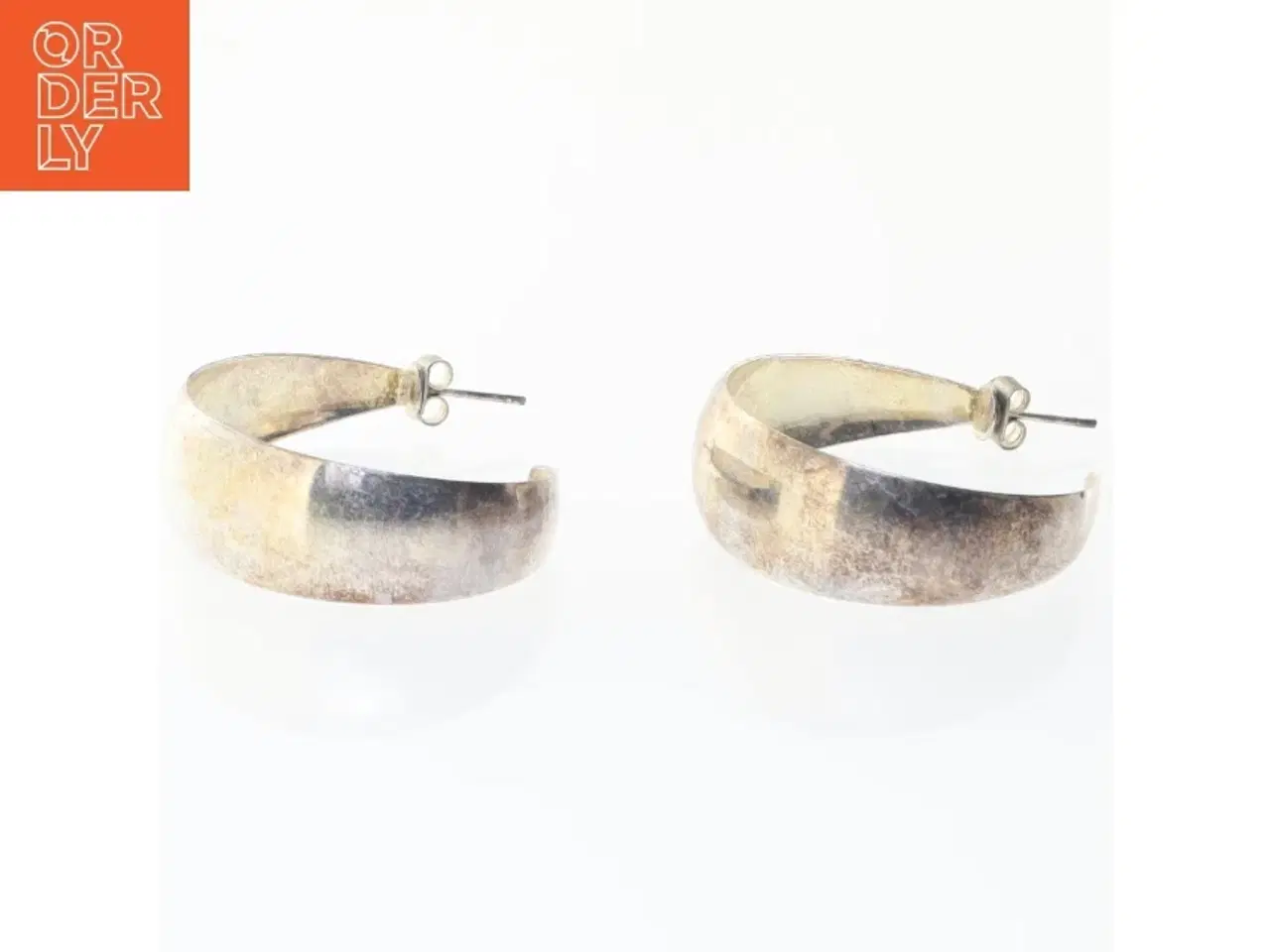Billede 2 - Øreringe i metal (str. 4,5 x 3,5 cm)