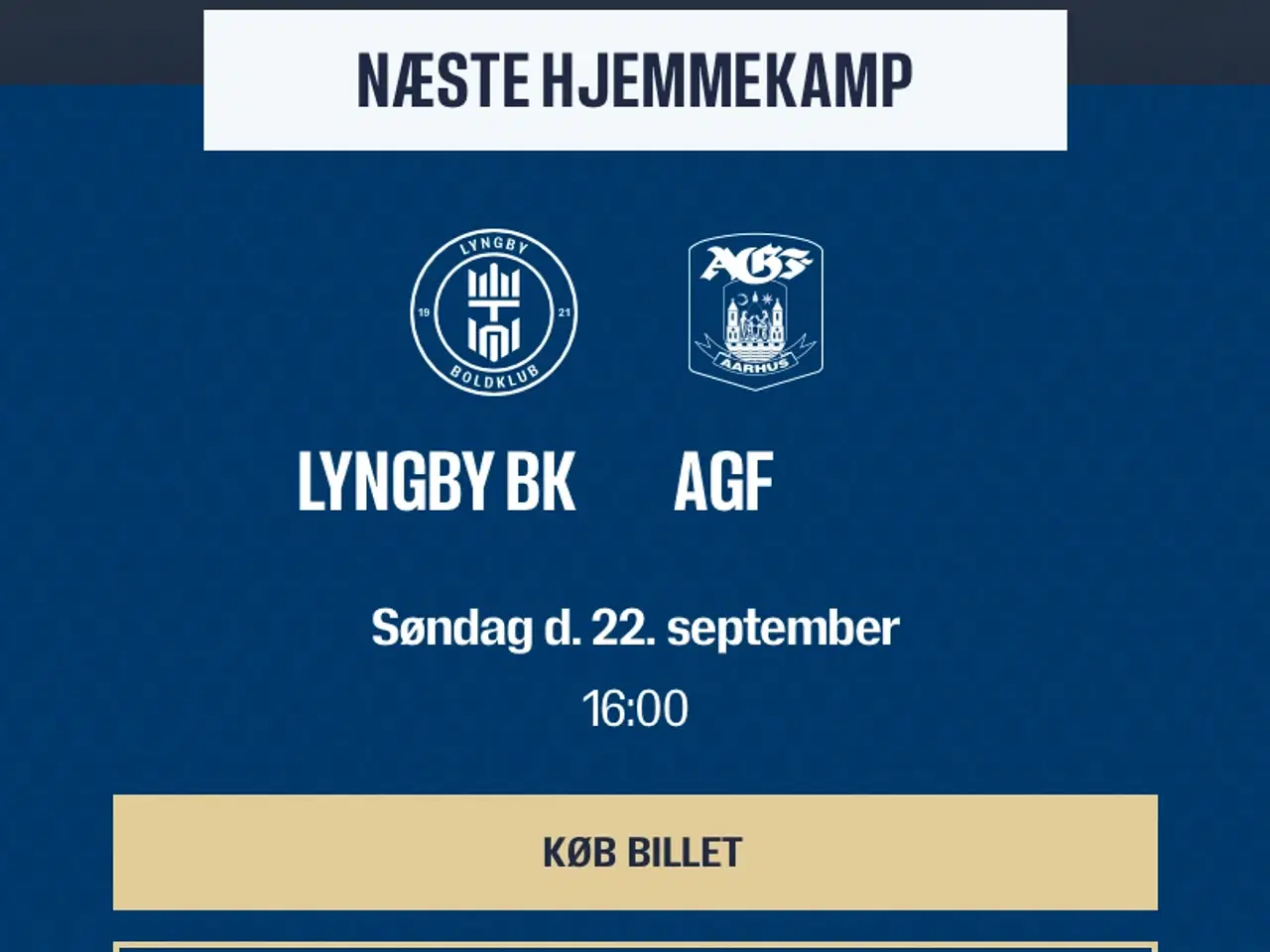 Billede 1 - Lyngby BK - AGF billetter