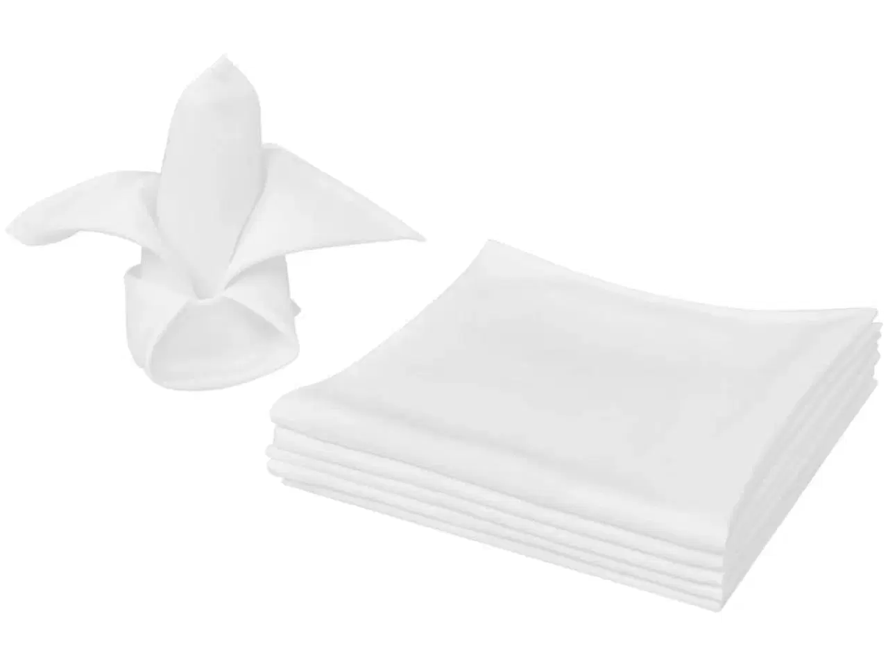 Billede 1 - 50 Middagsservietter Hvid 50 x 50 cm//