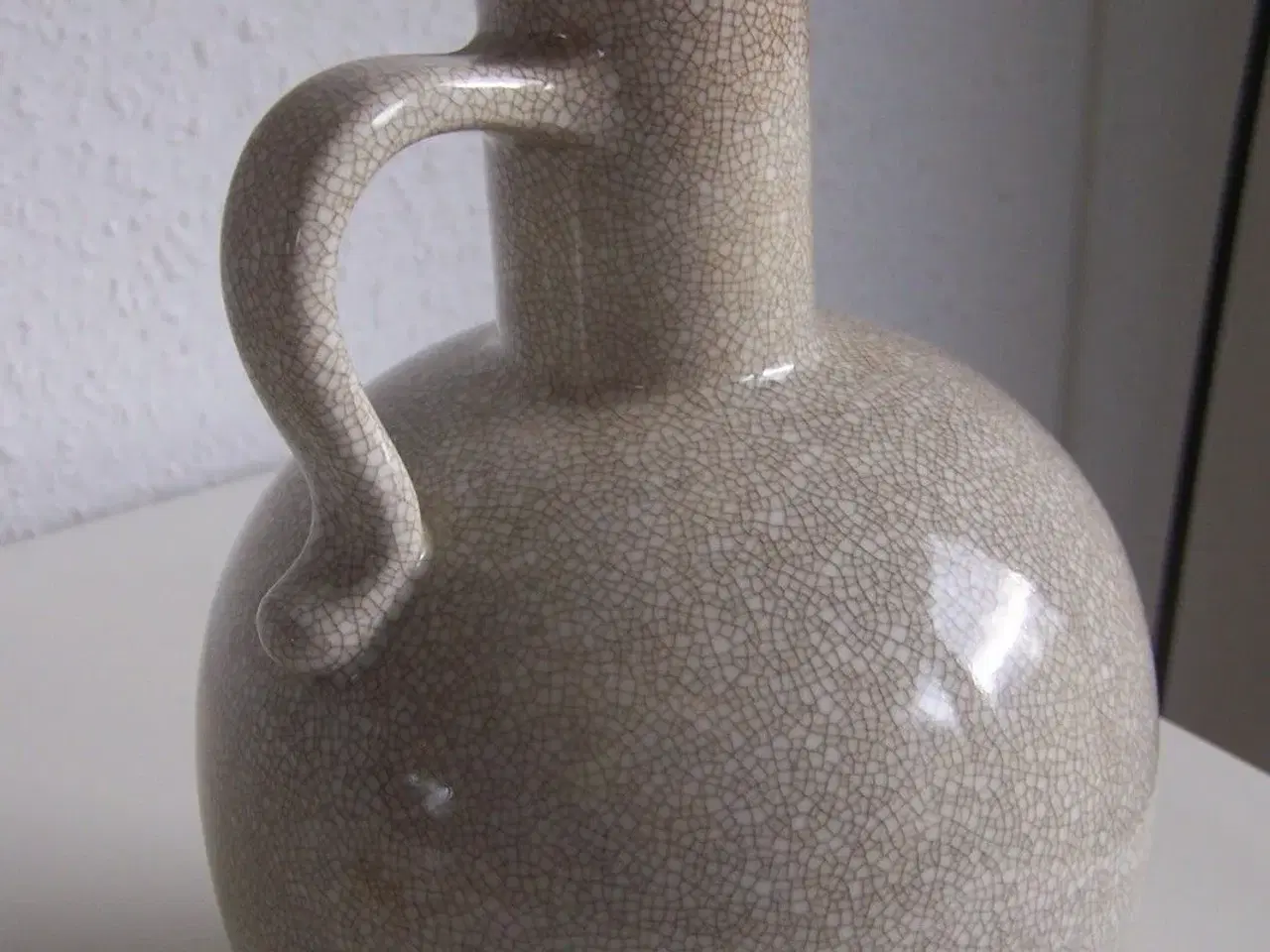 Billede 3 - Bordlampe af keramik med krakelé glasur