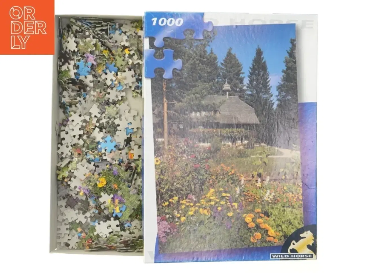 Billede 1 - Puslespil med have motiv (str. 48 x 67 cm)