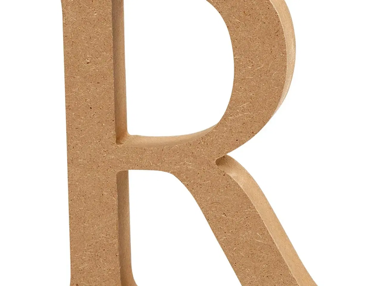 Billede 1 - Elegant Træbogstav 'R' - 13 cm H, 2 cm Tykkelse