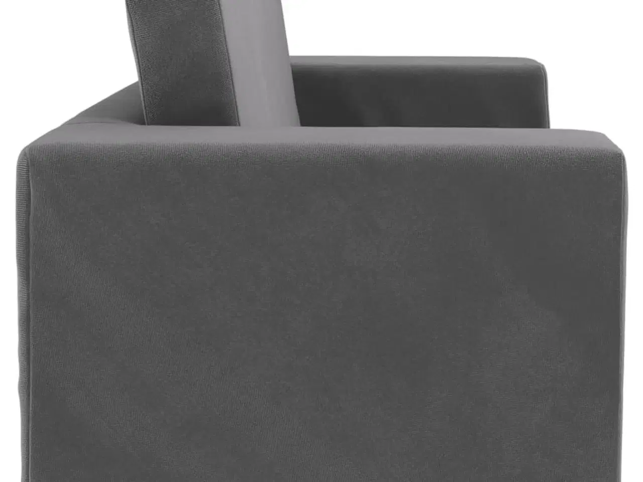 Billede 5 - 2-personers sovesofa til børn blødt plys antracitgrå