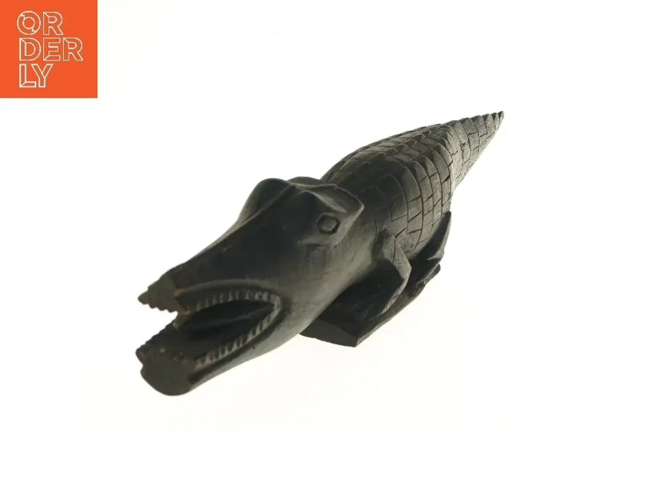 Billede 1 - Udskåret krokodille figur (str. 50 cm)