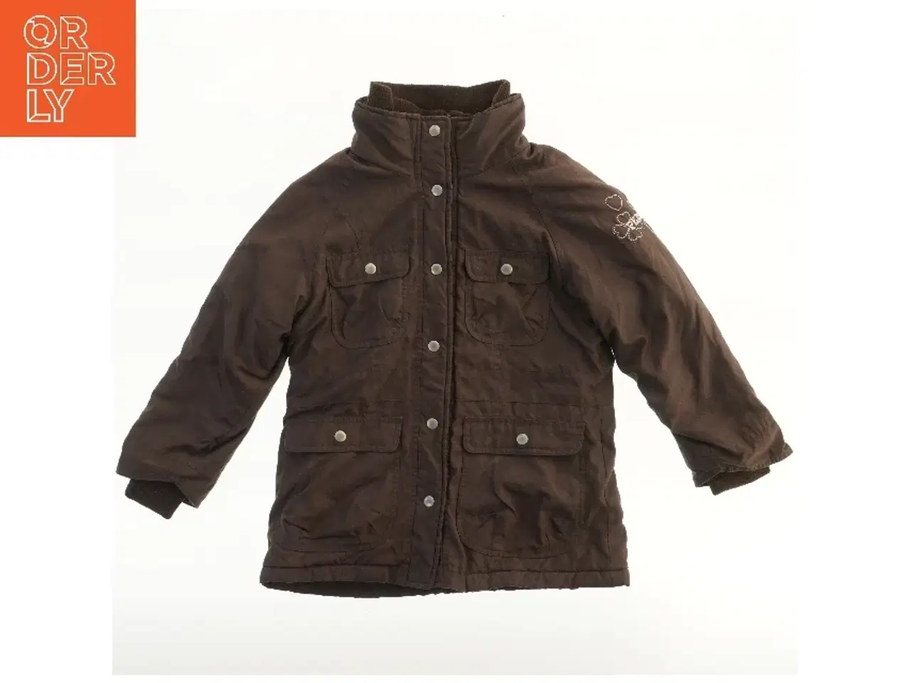 Billede 1 - Vinterjakke med lommer og broderi fra Petipino (str. 116)