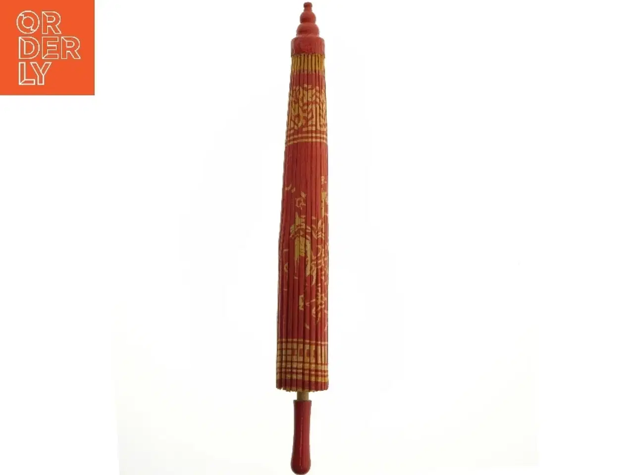 Billede 3 - Rød kinesisk dekorativ paraply (str. 58 cm)