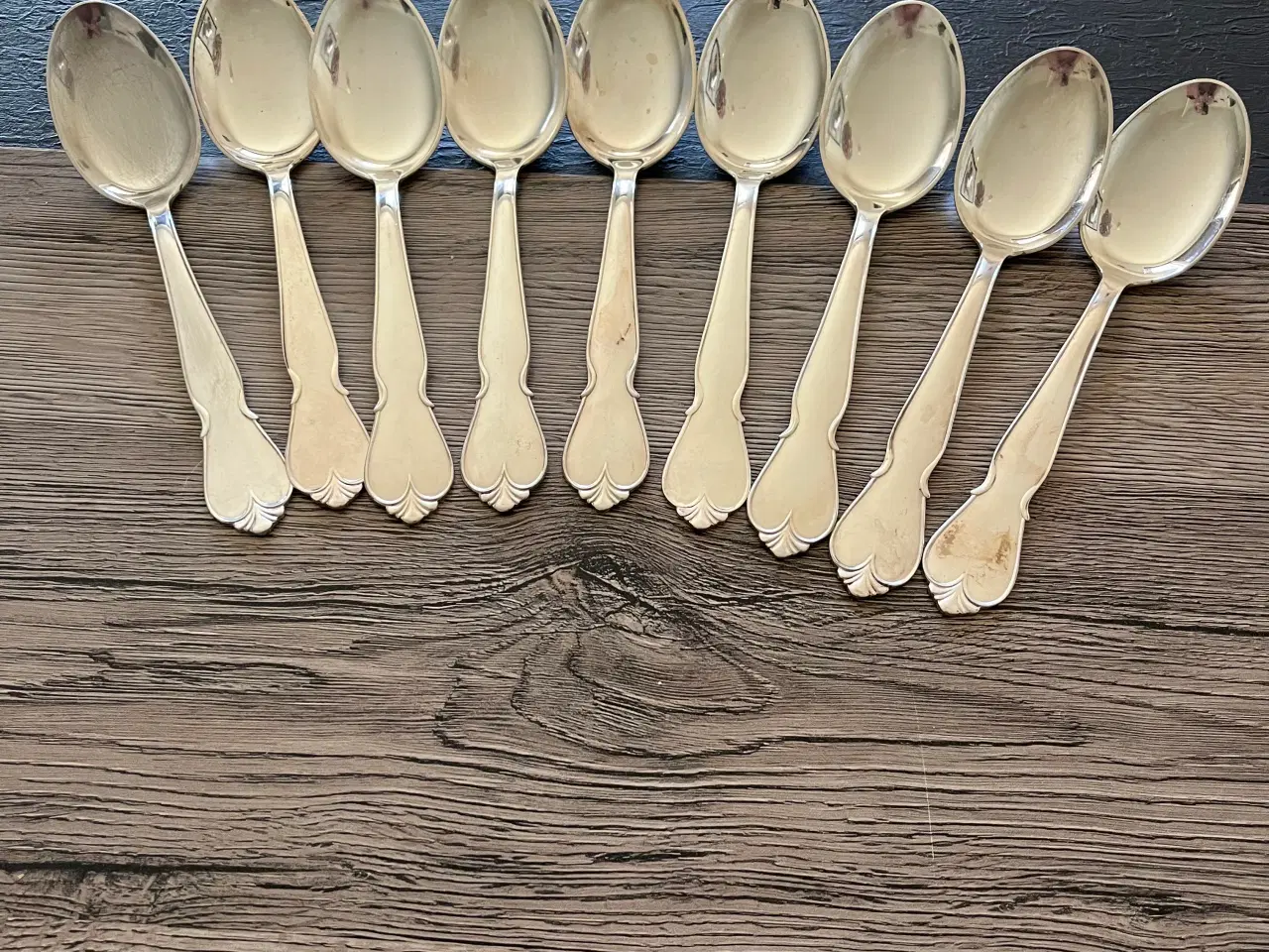 Billede 1 - 9 stk Njal sølvplet spiseskeer sælges