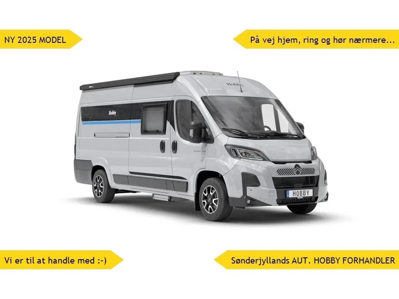 Billede 1 - 2025 - Hobby   PÅ VEJ HJEM. Total udstyret autocamper. Det er friheden på hjul. Vi er aut. Hobby forhandler.