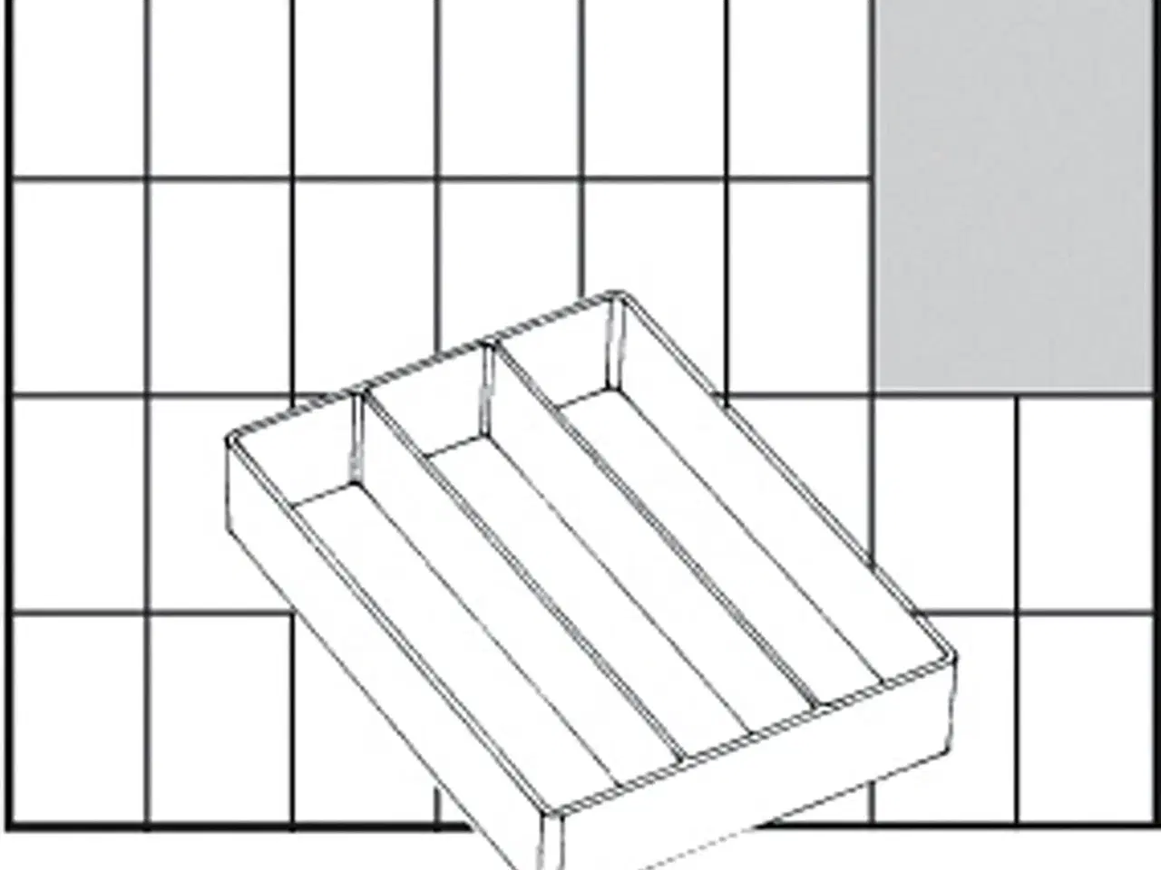 Billede 1 - Basisindsats A73 Low - Effektiv opbevaring 109x79 mm