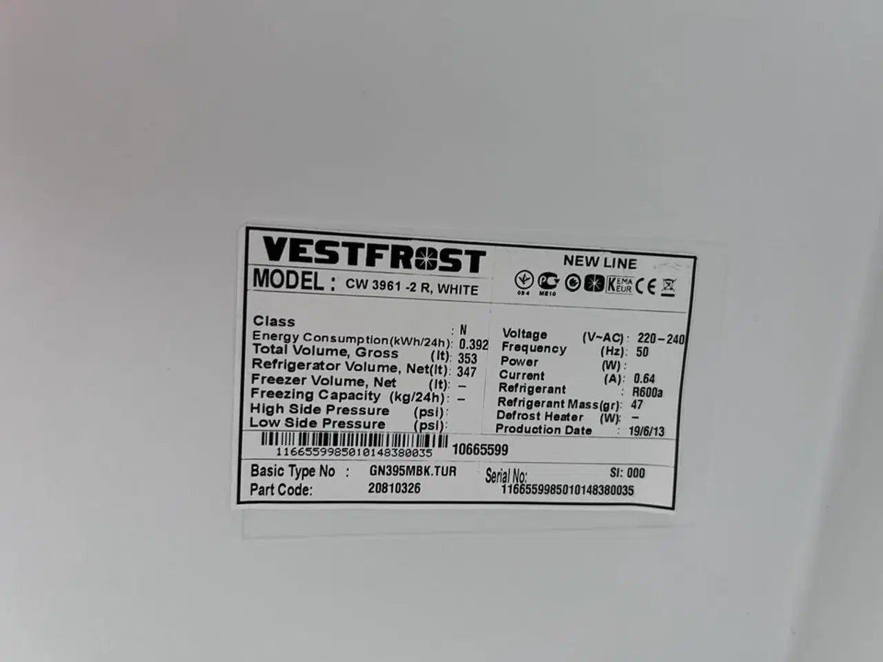 Billede 3 - Vestfrost - Køleskab