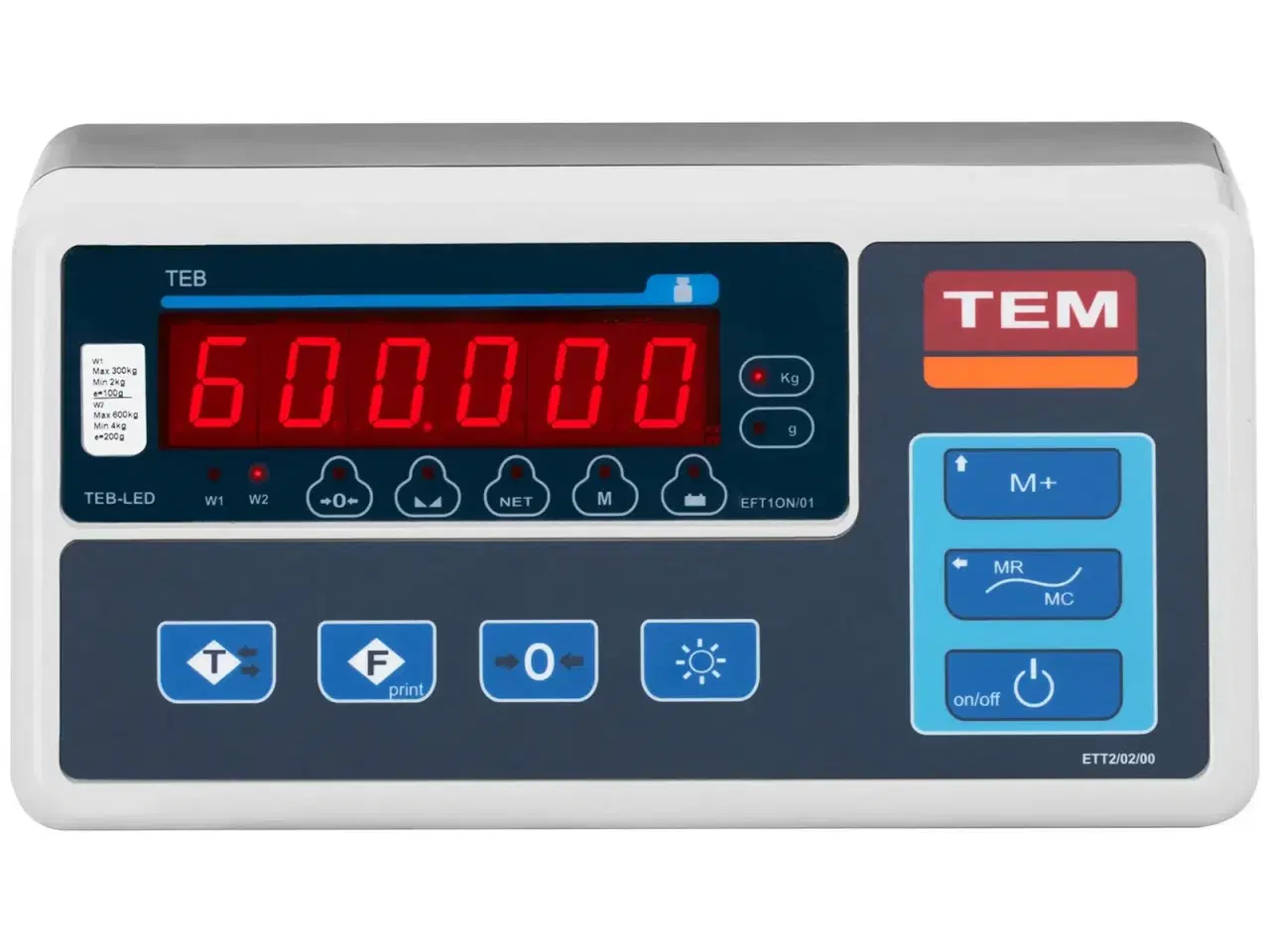 Billede 2 - Gulvvægt – certificeret – 600 kg / 0,2 kg – LED