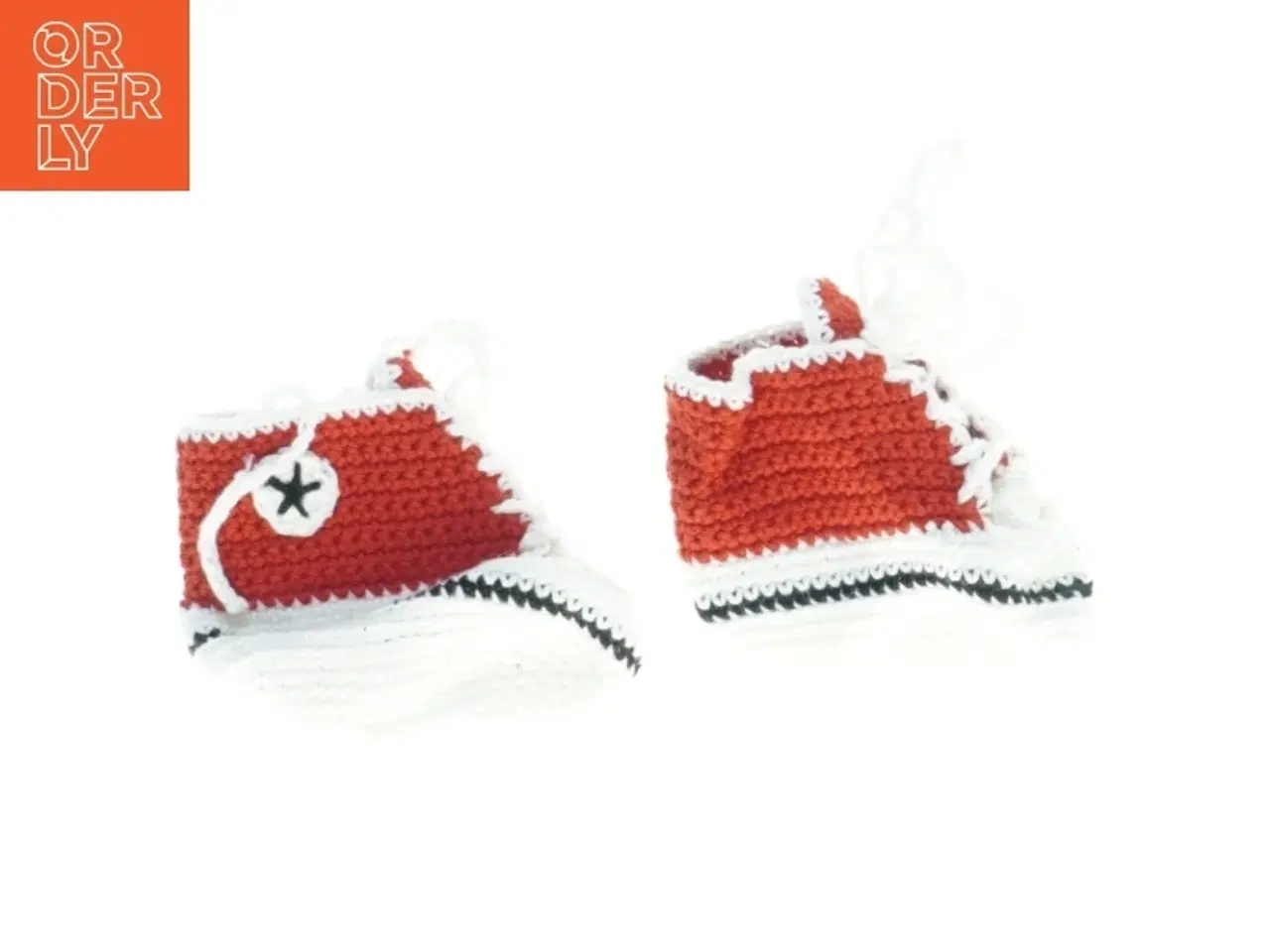 Billede 4 - Hæklede babyfutter (str. Udvendig sål 9 cm)