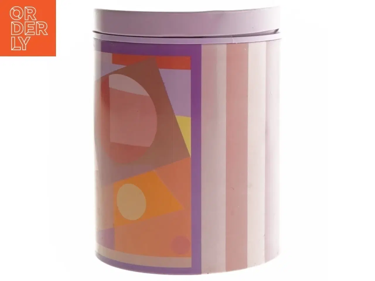 Billede 2 - Retro irma kunstdåse Opbevaringsdåse med farverigt design fra Irma (str. Ø 11,5 cm længde 15 cm)