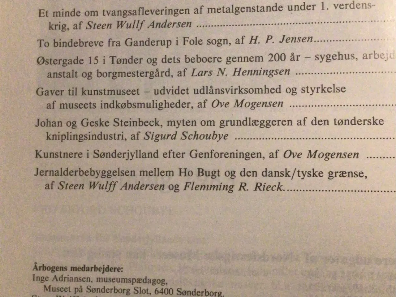 Billede 2 - Nordslesvigske Museer 1984, nr 11