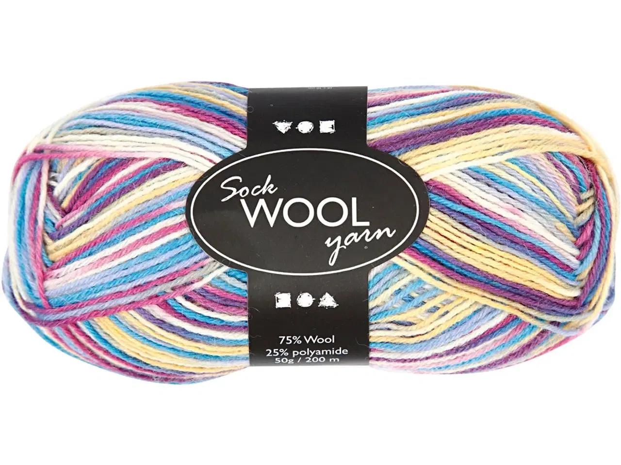 Billede 1 - Strømpegarn Lilla/Pink Harmoni - 200m, 50g