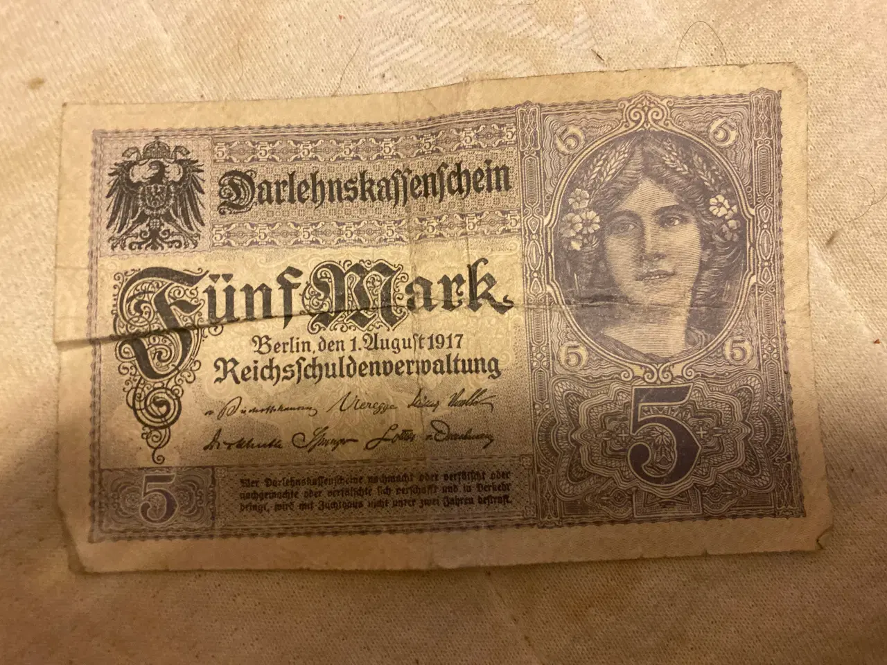 Billede 2 - 5 tyske mark fra 1917
