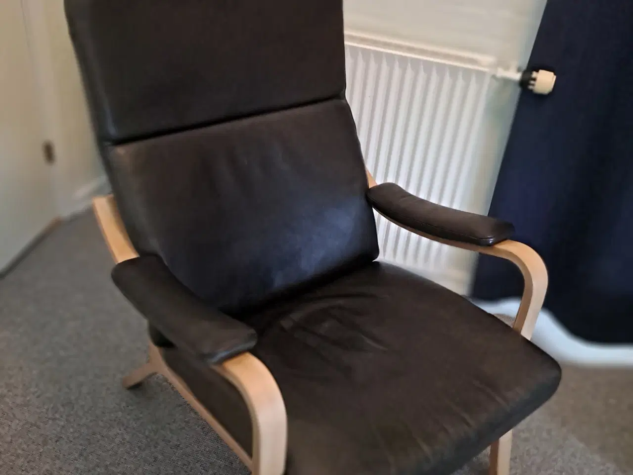 Billede 1 - Læderlænestol  