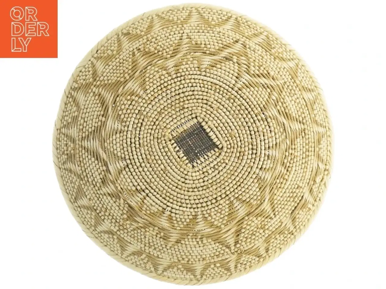 Billede 4 - Flettet kurv med geometrisk mønster (str. 33 x 33 cm)